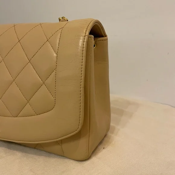 Chanel Beige Vintage Medium Diana Flag Bag - Picture 3 of 11